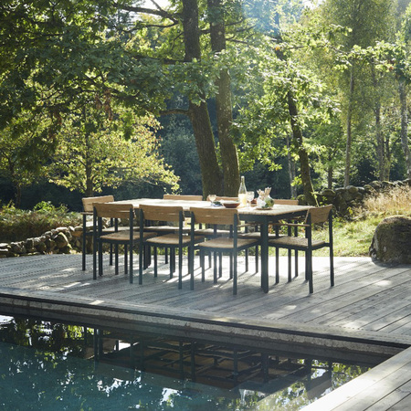 Skagerak Pelago Chair Teak-Aluminium, Hunter Green, Mit Armlehne