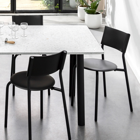 TIPTOE New modern table - recycled plastic B: 160 cm, Graphit schwarz