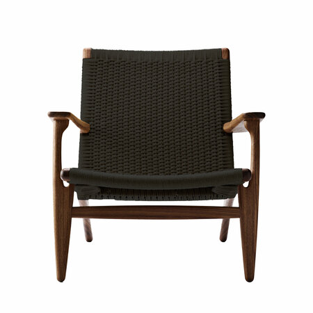 Carl Hansen & Søn Sessel 'CH25' Walnuss geölt, Papierkordel Schwarz
