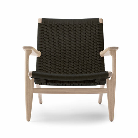 Carl Hansen & Søn Sessel 'CH25' Eiche geseift, Papierkordel Schwarz