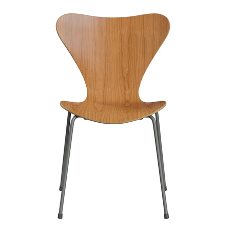 Fritz Hansen Stuhl 'Series 7' Furnier 48 cm, Silver Grey 170, Kirsche 40 