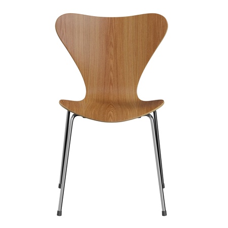 Fritz Hansen Stuhl 'Series 7' Furnier 43 cm , Chrome, Ulme 60