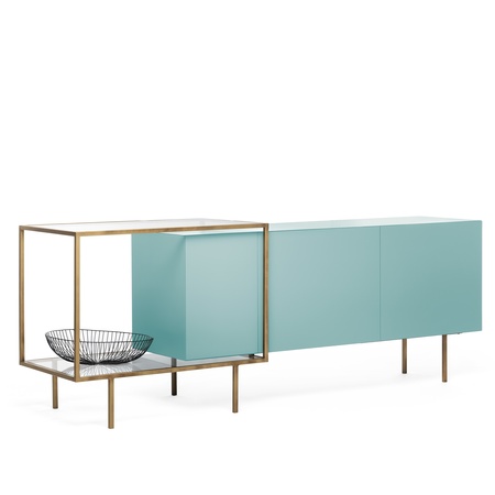 Mogg Sideboard 'Zoom' Bronze lackiert, Türkis (RAL 6034)