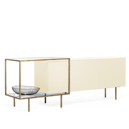 Mogg Sideboard 'Zoom' Bronze lackiert, Perlweiss (RAL 1013)