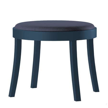 Horgenglarus Hocker 'Seley' Kunststoffgleiter, Buche blau lackiert - NCS S8010 R90B, Schwarzblau 794 - Canvas 2