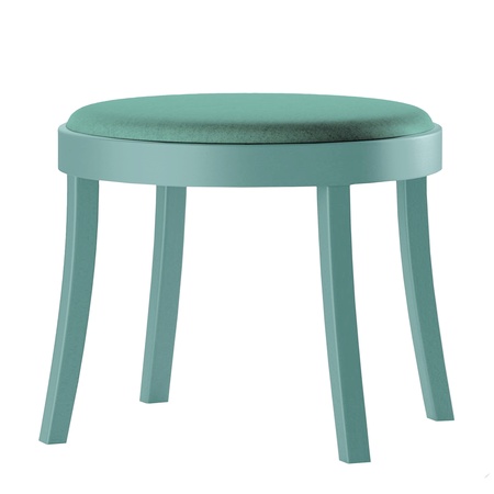 Horgenglarus Hocker 'Seley' Kunststoffgleiter, Buche mintgrün lackiert - NCS S 4020-B70G, Kieferngrün 836 - Canvas 2