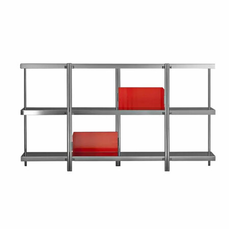 Driade Regal ZIGZAG Edelstahl poliert, H: 88 cm 