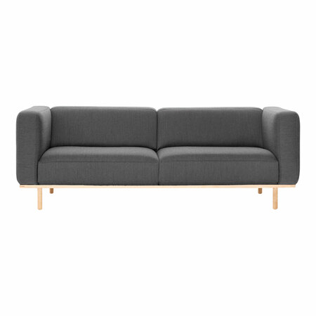 Andersen Furniture Sofa A1 von 'Andersen Furniture' B: 230 cm, Eiche matt lack weiss pigmentiert, Steingrau 133 - Remix 3