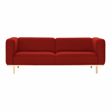 Andersen Furniture Sofa A1 von 'Andersen Furniture' B: 230 cm, Eiche matt lack weiss pigmentiert, Rot 643 - Remix 3