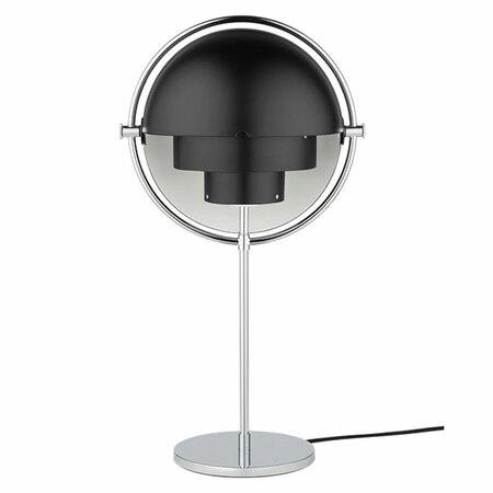 Gubi Tischleuchte 'Multi-Lite' mit Chromegestell Black Semi Matt