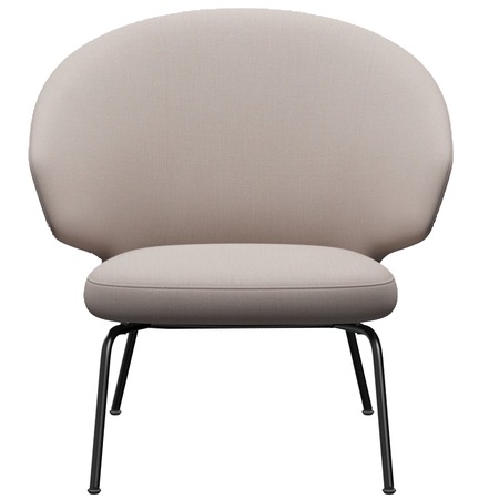 Fritz Hansen Loungesessel 'LET SH210' Hellbeige 1120 - Christianshavn, Schwarz 190