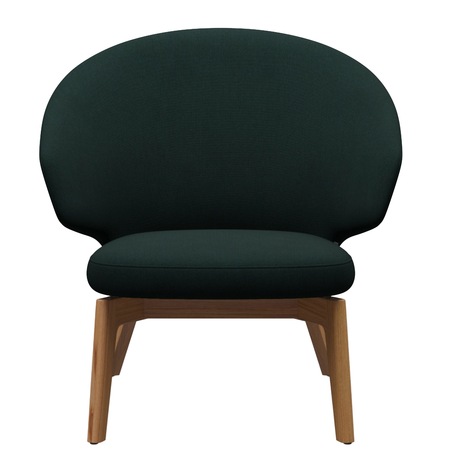 Fritz Hansen Loungesessel 'LET SH200' Dunkelgrün 1161 - Christianshavn, Eiche 72
