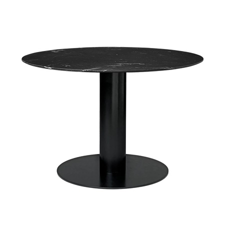 Gubi Esstisch 'Gubi 2.0'  Ø: 130 cm, Black Marquina Marble, Black