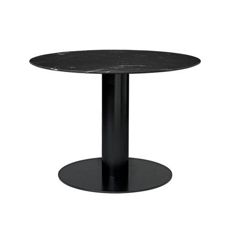 Gubi Esstisch 'Gubi 2.0'  Ø: 110 cm, Black Marquina Marble, Black