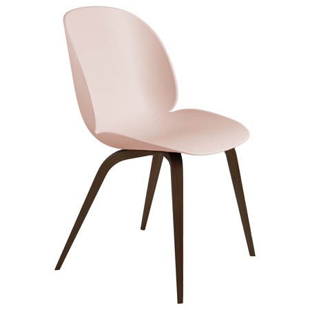 Gubi  Stuhl 'Beetle Dining' Smoked Oak Matt Lacquered, Sweet Pink, Kunststoffgleiter