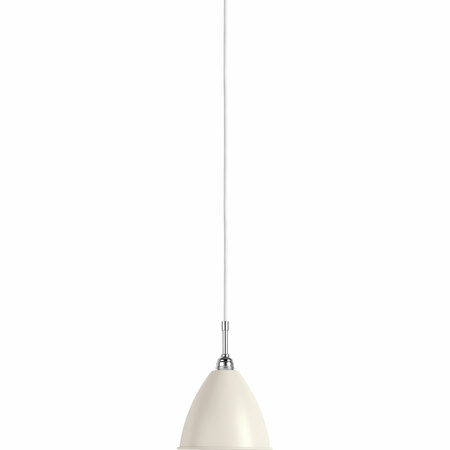 Gubi Kleine Pendelleuchte 'Bestlite' mit Chromgestell Soft White Semi Matt, Ø: 16 cm