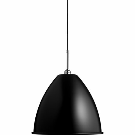 Gubi Kleine Pendelleuchte 'Bestlite' mit Chromgestell Black Semi Matt, Ø: 40 cm