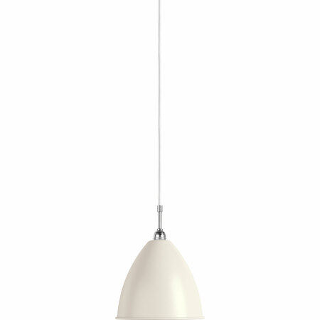 Gubi Kleine Pendelleuchte 'Bestlite' mit Chromgestell Soft White Semi Matt, Ø: 21 cm