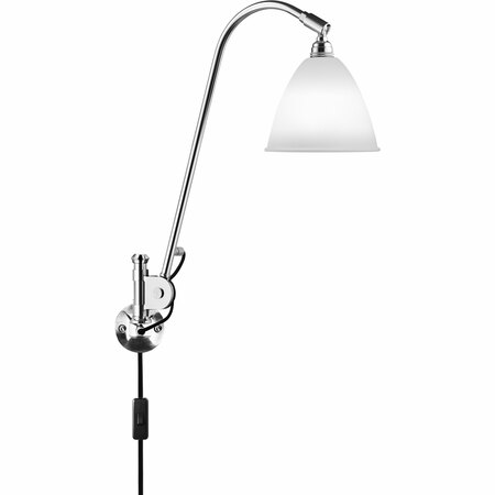 Gubi Wandleuchte 'Bestlite BL6' mit Chromegestell Bone China