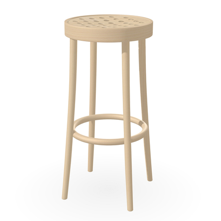 Ton Hocker 822 H: 61 cm , Filzgleiter weiss, Korallenorange pigmentiert (B42)
