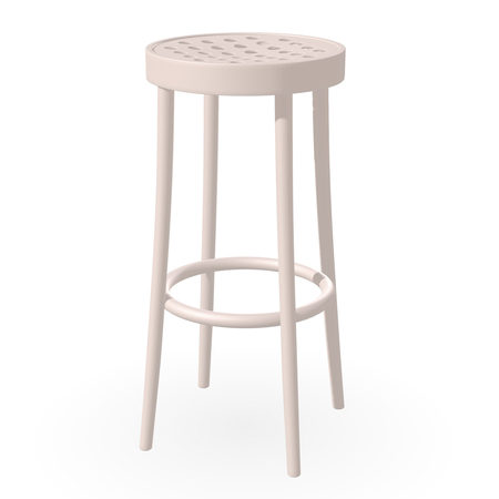 Ton Hocker 822 H: 78 cm , Filzgleiter weiss, Nude Pink pigmentiert (B40)