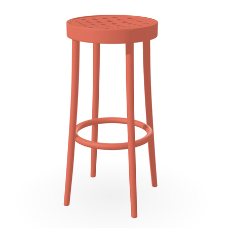 Ton Hocker 822 H: 61 cm , Filzgleiter weiss, Lachsrosa pigmentiert (B41)