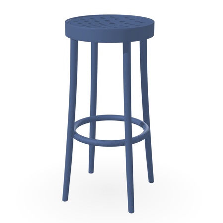 Ton Hocker 822 H: 61 cm , Filzgleiter weiss, Blaubeere pigmentiert (B52)