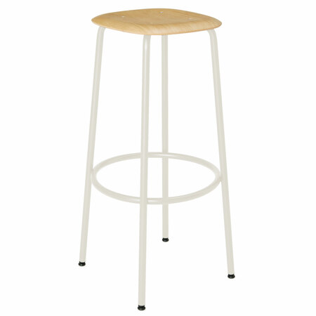 Embru Barhocker 2100 Sandgrau, Eichenfurnier natur
