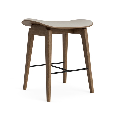 Norr11 NY11 Stool - Upholstery Dunkelbeige 103 - Hallingdal 65, Eiche hell geräuchert, H: 45 cm