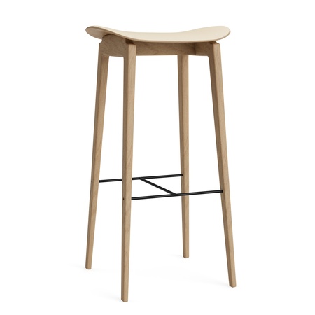 Norr11 NY11 Stool - Upholstery Beige 100 - Hallingdal 65, Eiche natur, H: 75 cm