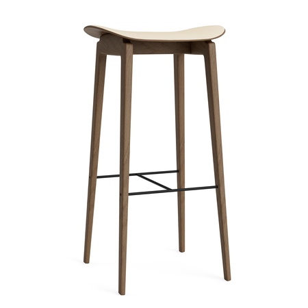 Norr11 NY11 Stool - Upholstery Beige 100 - Hallingdal 65, Eiche hell geräuchert, H: 75 cm