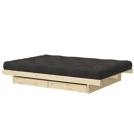Karup Design Kanso Bed Roh 100, 140 x 200 cm, mit Schubladen