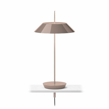 Vibia Tischleuchte Mayfair Mini Beige D1, Anschraubbar / Mit Basis, Berührungssensor