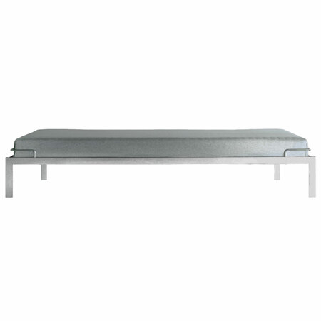 Lehni Bett 1 Weissaluminium, B: 90 cm / T: 200 cm	, Schichtholzplatte