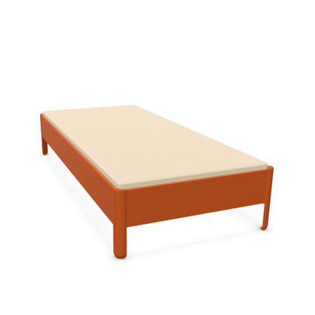 Müller Small Living 'Nait' Bett farbig lackiert Karmesinrot - RAL 0303040, Mit Kopfteil, B: 90 cm