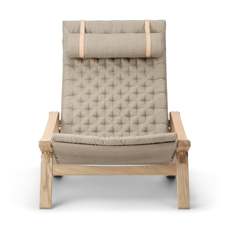 Carl Hansen & Søn Liegestuhl 'Plico' Eiche Weissöl geölt, H: 93.5 cm	