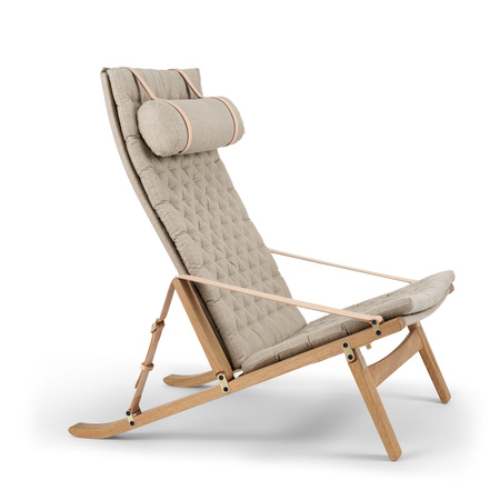 Carl Hansen & Søn Liegestuhl 'Plico' Eiche geölt, H: 93.5 cm	