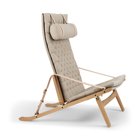 Carl Hansen & Søn Liegestuhl 'Plico' Eiche geölt, H: 93.5 cm	