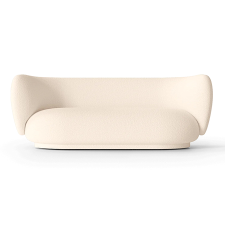 Ferm Living Rico Sofa B: 210 cm , Off-White - Wool Bouclé