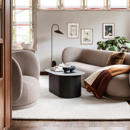 Ferm Living Rico Lounge Chair Grey - Wool Bouclé