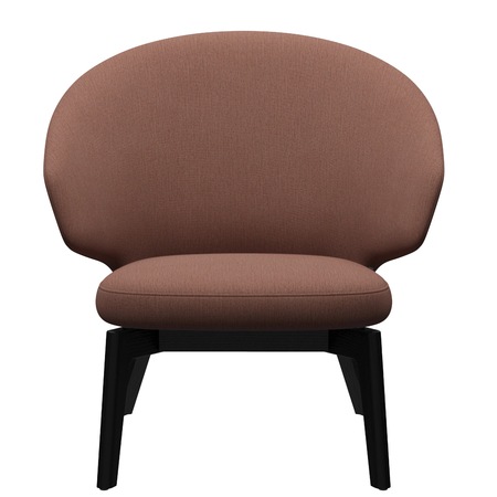 Fritz Hansen Loungesessel 'LET SH200' Beige-Orange 1132 - Christianshavn, Esche schwarz lackiert 192