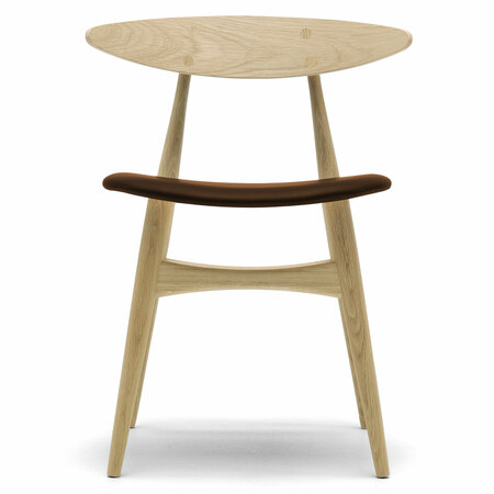 Carl Hansen & Søn Polsterstuhl 'CH33P' Braun 95 - Leder 'SIF', Eiche geölt