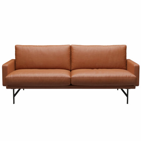 Fritz Hansen Sofa 'Lissoni' Walnuss - Grace, Warm Graphite 180