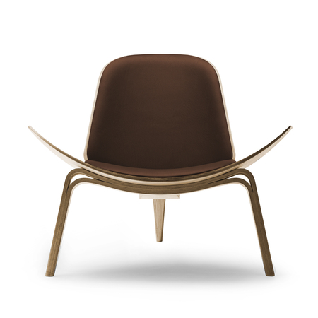 Carl Hansen & Søn Sessel von 'CH07' in Leder Dunkelbraun 92 - Leder 'SIF', Eiche klarlack