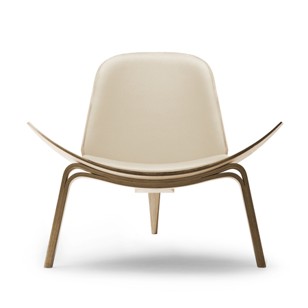 Carl Hansen & Søn Sessel von 'CH07' in Leder Beige 90 - Leder 'SIF', Eiche klarlack