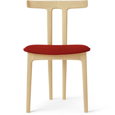 Carl Hansen & Søn Stuhl 'T-Chair' Rot 643 - Remix 3, Eiche klarlack