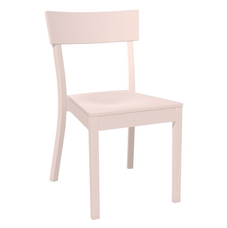 Ton Stuhl 'Bergamo' Filzgleiter weiss, Nude Pink pigmentiert (B40)