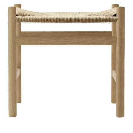 Carl Hansen & Søn Hocker 'CH53' Buche klarlack, Papierkordel Natur, H: 39 cm