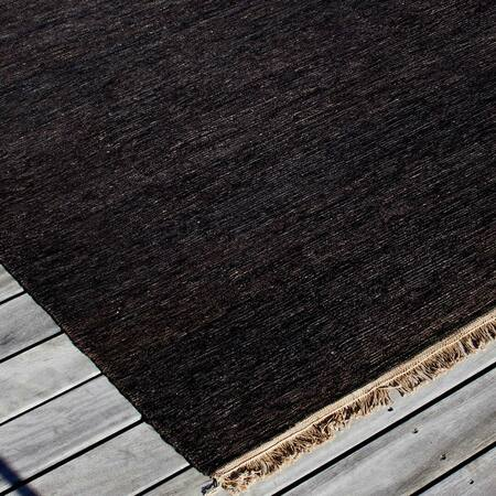 Massimo Copenhagen Sumace Black, B: 170 cm / L: 240 cm, mit Fransen