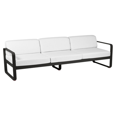 Fermob Outdoor 3-Sitzer Sofa 'Bellevie' Lakritze / Schwarz 42, Grauweiss 81
